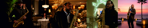 Evening party saxophone performance